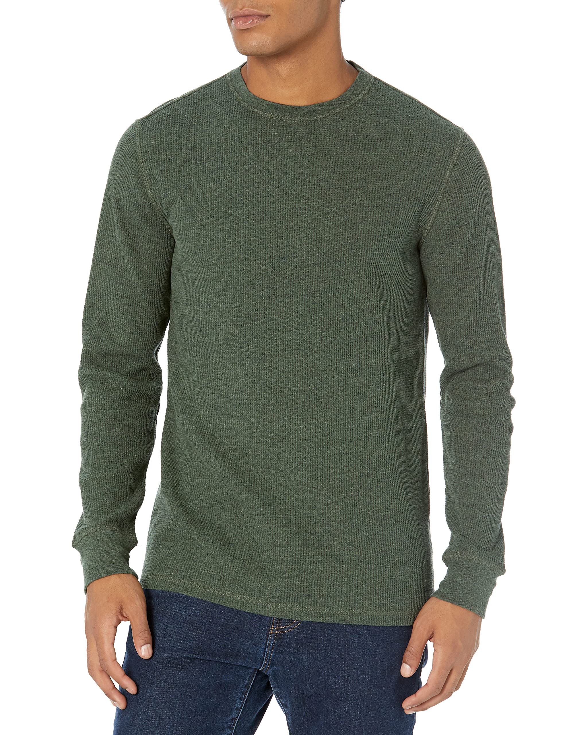 Amazon Essentials Mens Slim Fit Long Sleeve Waffle Shirt