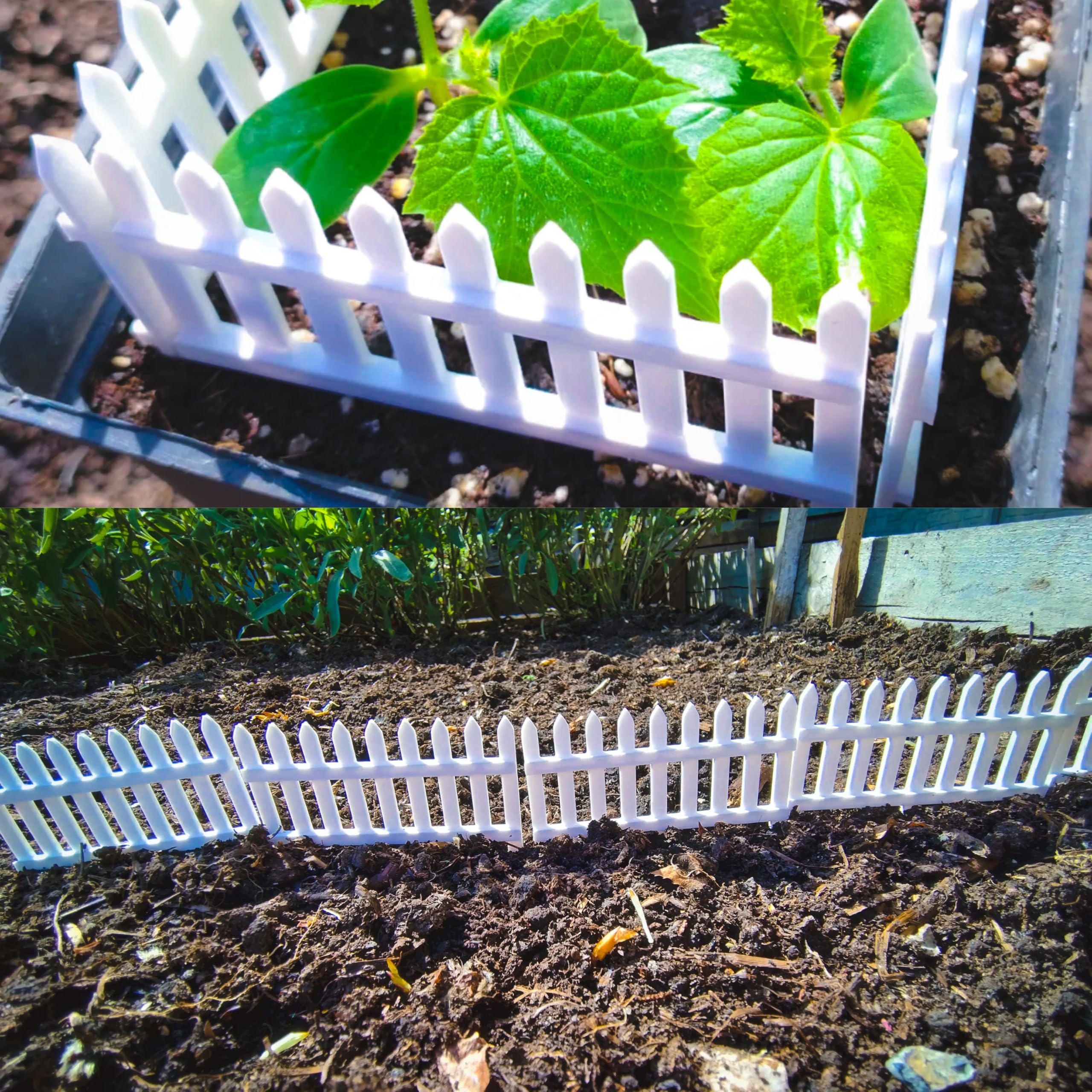 Mini Garden Fence, 3D Printed White Picket Fence | Fairy Gardens, Bonsai, Dollhouses, Miniature Landscapes, Plant Pot Decor-image-32