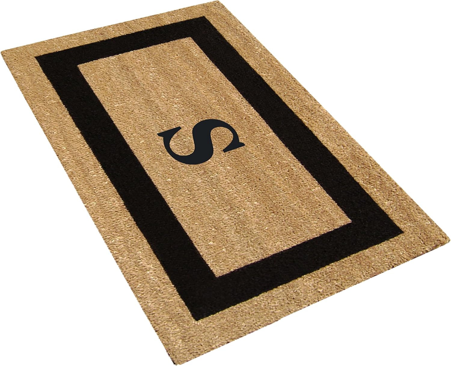 Nedia Home Monogrammed S Superscraper Single Picture Frame, 20" x 36", Black