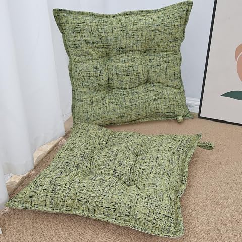 SINSOSSO Large Floor Pillows 22 Thickened Bite-Size Memory Foam Square Non-Slip Cushions for Office Back Support Yoga Chair