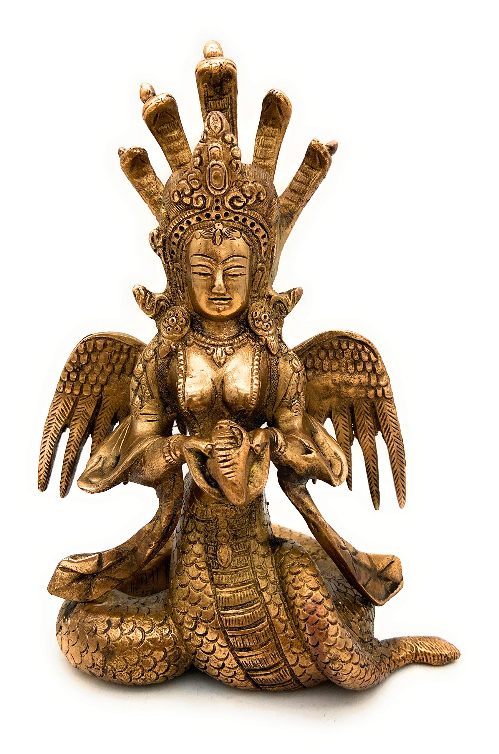 Buy South Indian Arts Brass Naga Kanya Statue Nagkanya Idol Nag