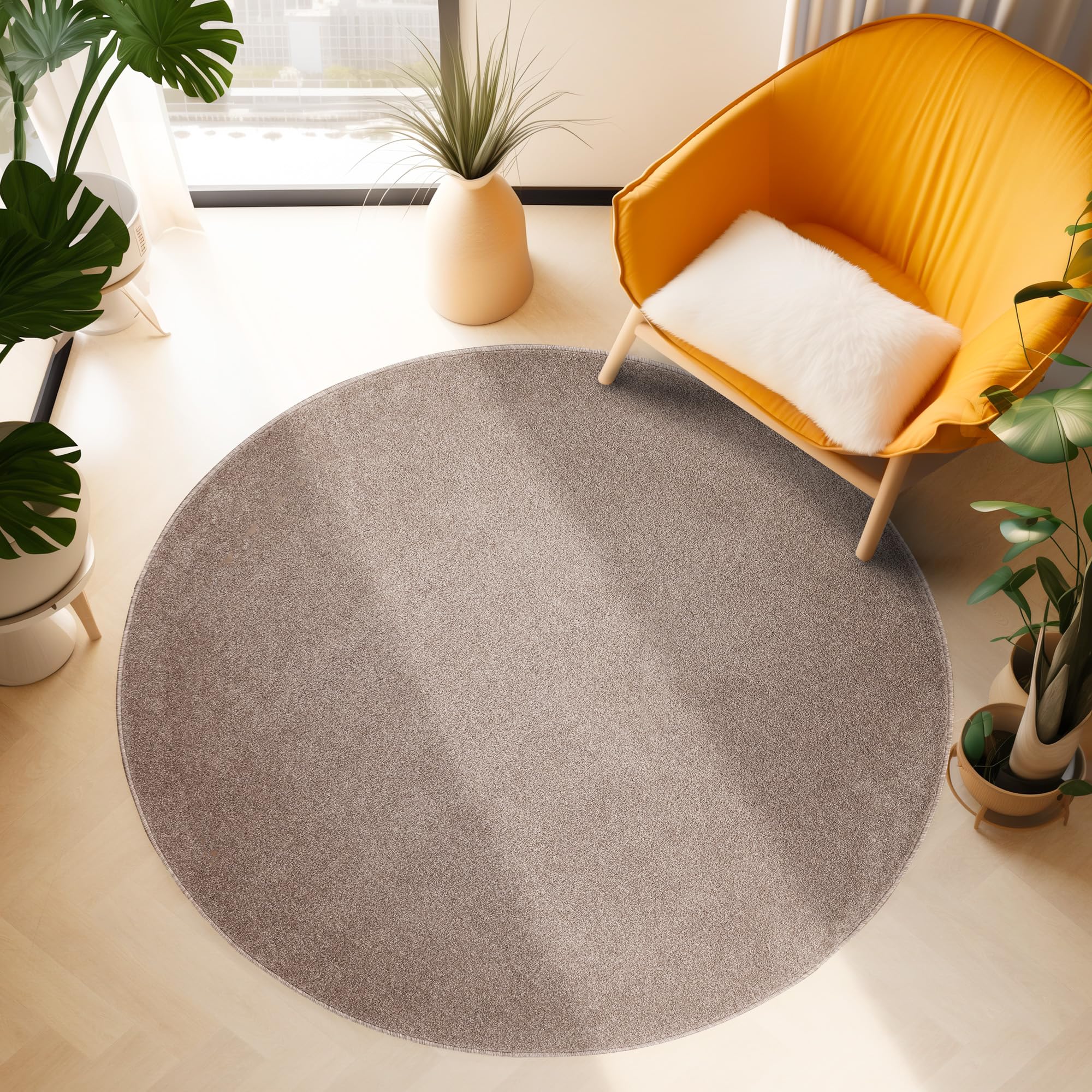 SIMPEX Teppich Kurzflor, Einfarbig, Modern, Rechteckig, Pflegeleicht, Rutschhemmend, Bodenteppich für Wohnzimmer, Schlafzimmer, Essbereich