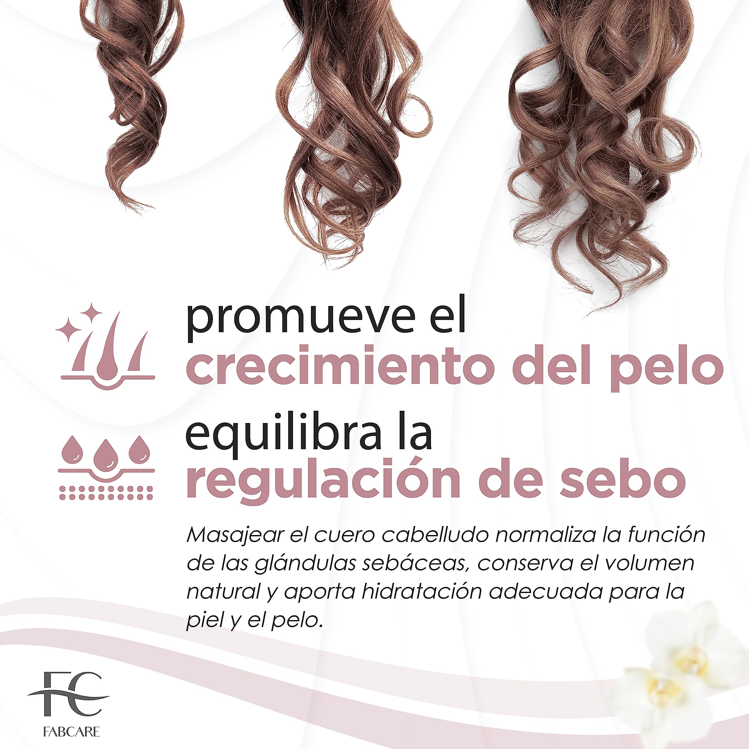 FABCARE Cepillo Cuero Cabelludo | Masajeador Cuero Cabelludo | Paja Trigo y Silicona | Cepillo Exfoliante Capilar Pelo Húmedo y Mojado | Masajeador Cabeza Crecimiento Capilar, Limpieza y Sequedad