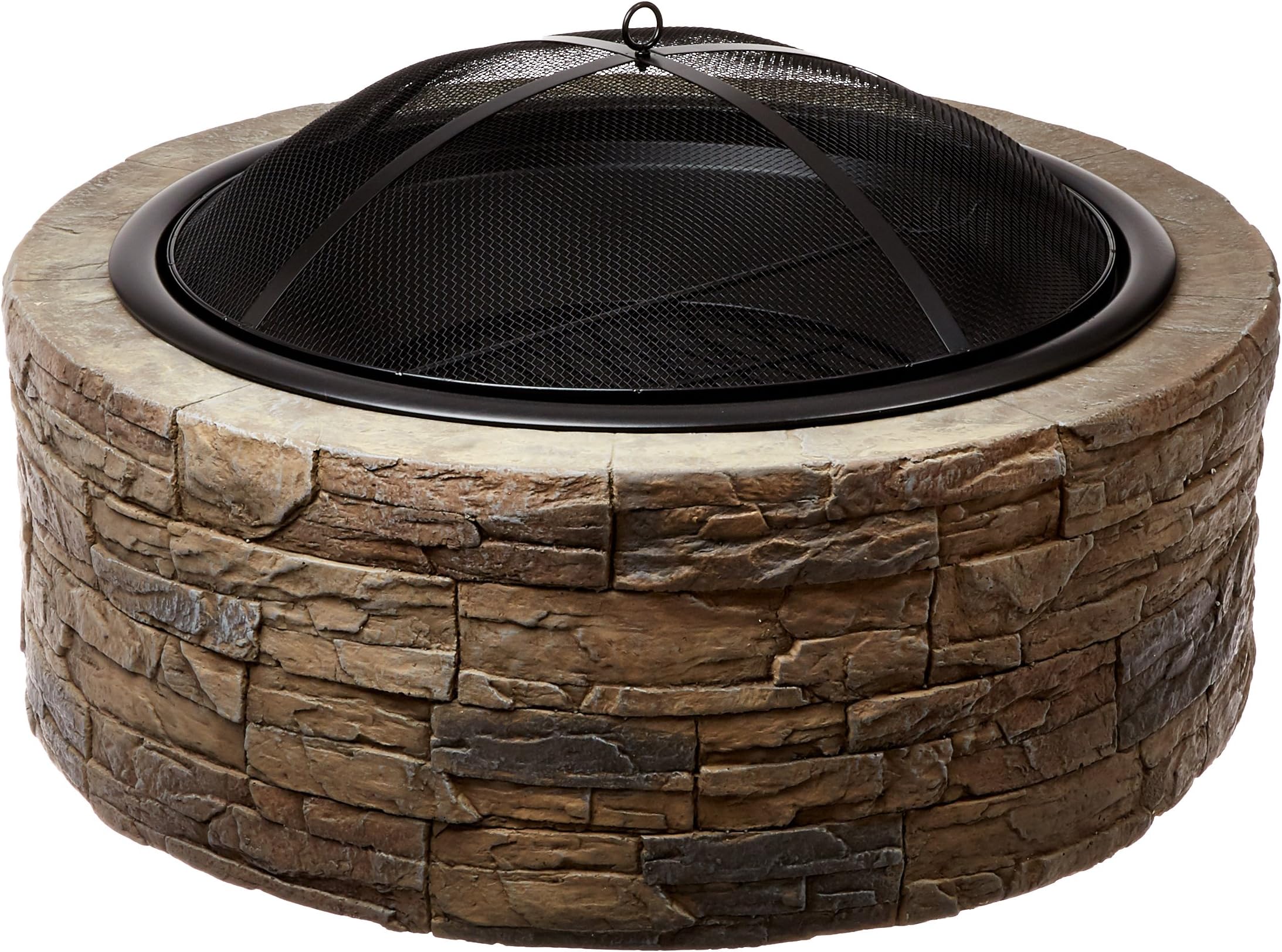 Four Seasons SRFP97C Courtyard Wood Burning Cast Stone Fire Pit, 30-Inch