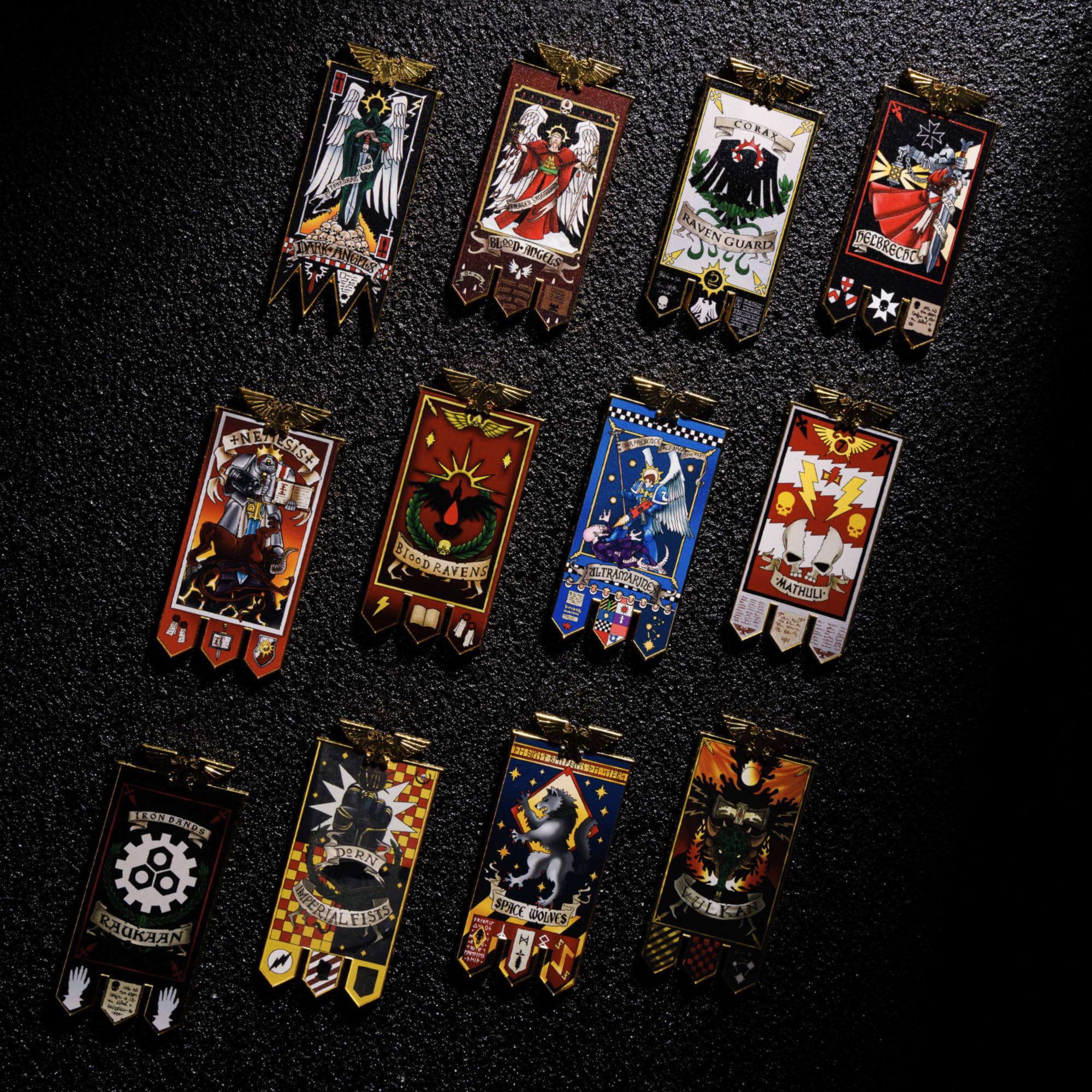 Starforged Space Marines Chapter Banner Collection Refrigerator Magnet Warhammer 40K-Black Templars, 80mm*35mm - Image 2