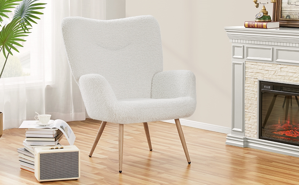 Yaheetech Ohrensessel Modern Sessel aus Bouclé-Gewebe Armsessel Lehnsessel  Polsterstuhl bis 136 kg Belastbar Rosa : Amazon.de: Küche, Haushalt & Wohnen