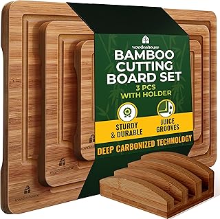 12 Unique Kitchen Island Ideas for Creative Beautiful Designs 30 Bamboo Cutting Board Set of 3 with Holder – Durable Wooden Boards for Ki...
