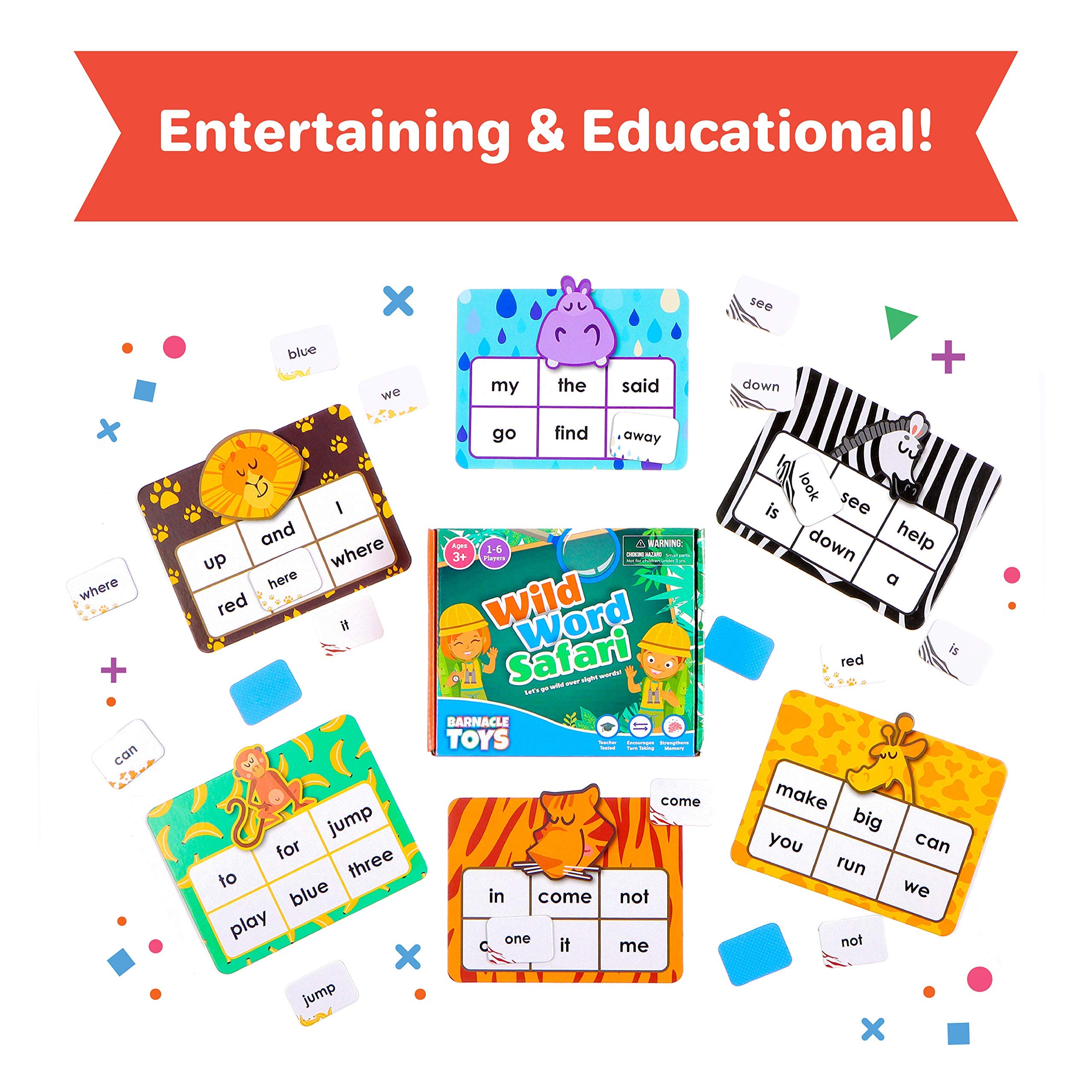 Barnacle Toys Wild Word Safari Sight Word Games Kindergarten