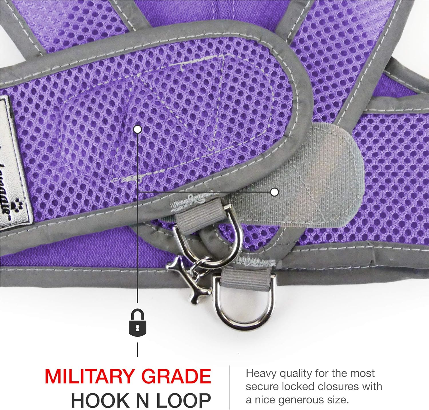 Cloak & Dawggie Mesh Step-N-Go Small Dog Harness Step in Teacup to 25 LBS. Vest Easy On Adjustable. XXXS XSmall Toy Puppies to Medium. Reflective Soft Walking Doggy Wrap Vest (7200) (Small Purple)