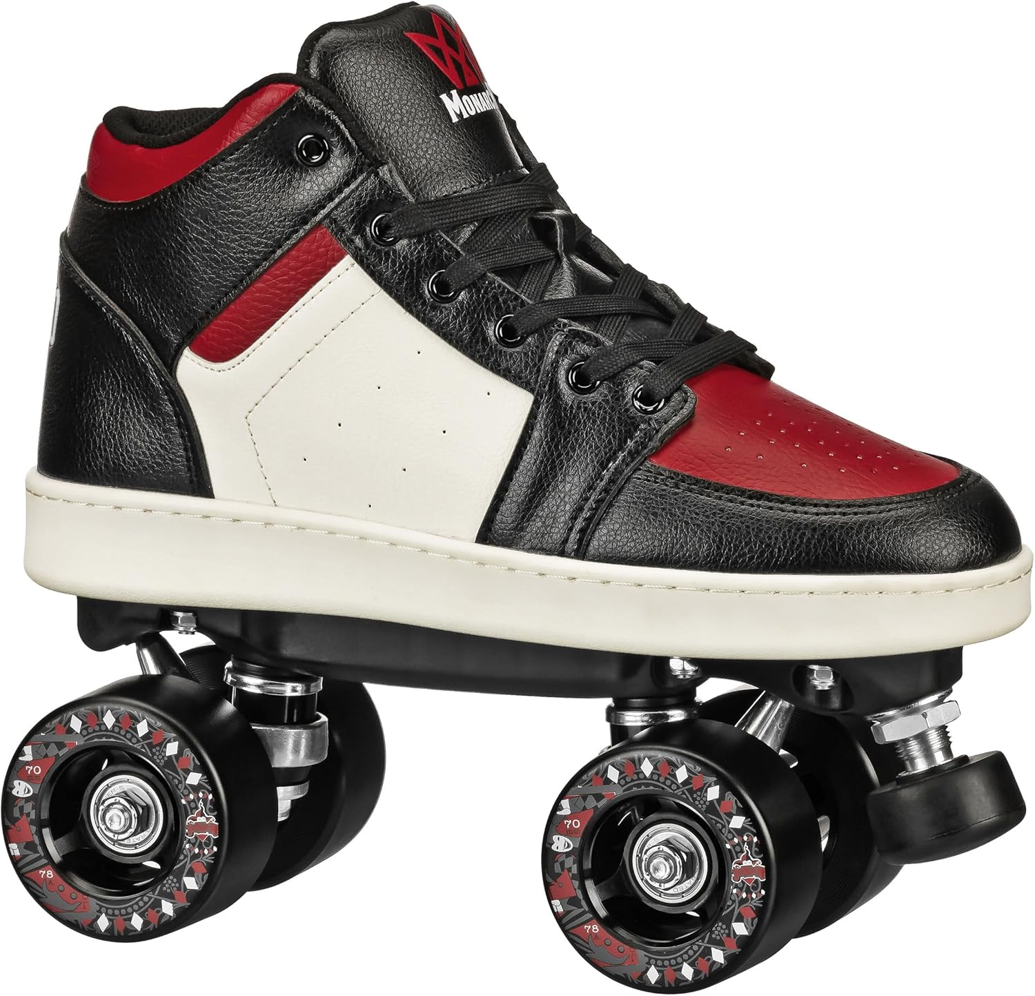Monarch CR20 Roller Skates for Men and Women, Urban Mid-Top Sneaker Style Indoor/Outdoor Roller Skates
