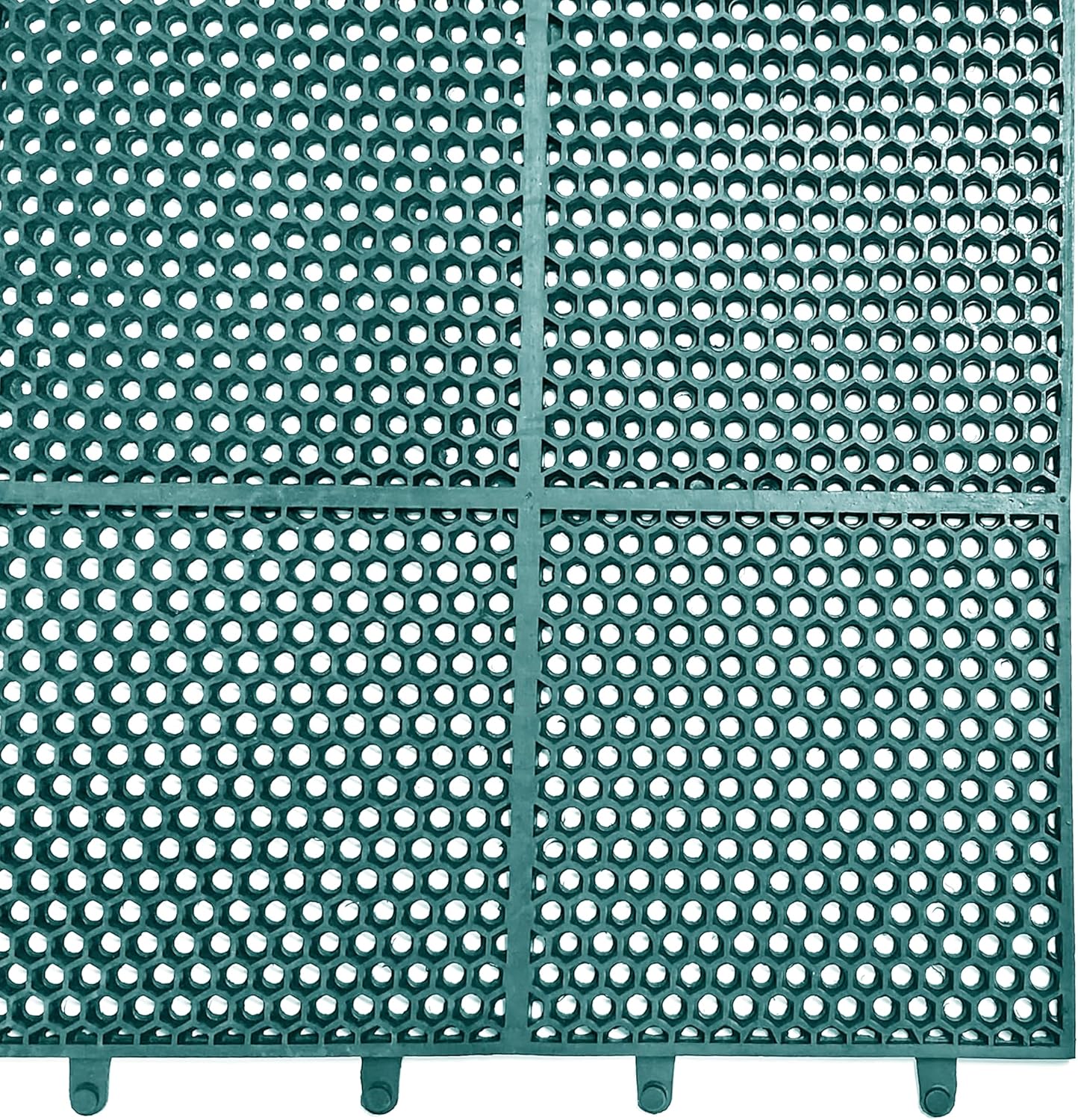 Rhino Mats, Deluxe HEX-O-LITE Anti-Fatigue Drain Thru, 36" x 48" x 1/2", Grease-Proof Green, Restaurant Kitchen Drainage Non-Slip Floor Mat