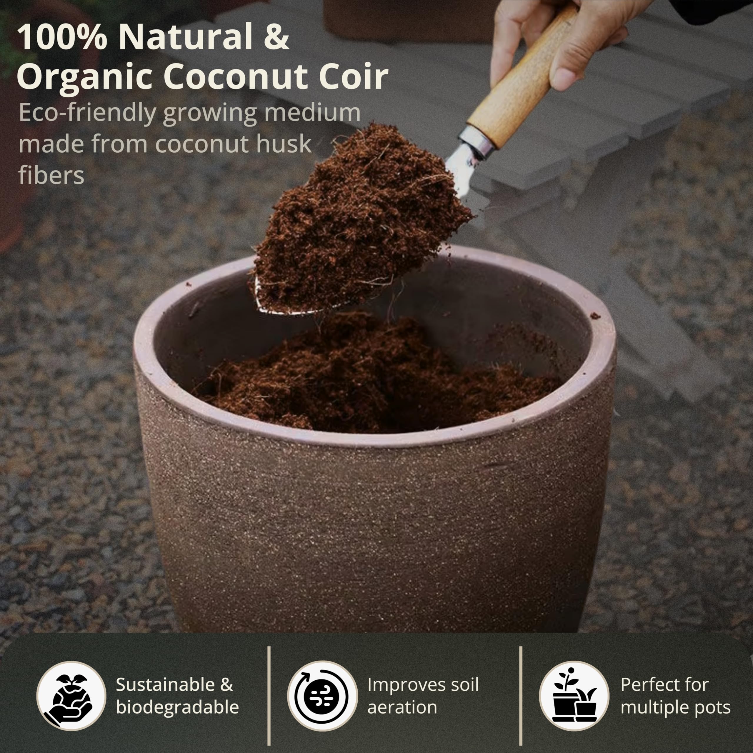 Kraft Seeds Cocopeat - 5kg Block for Gardening -4 Kraft Seeds Cocopeat - 5kg Block for Gardening -4