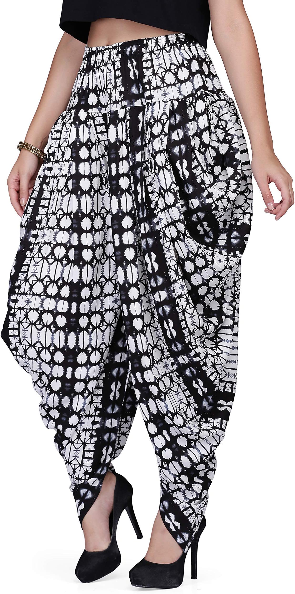 Viscose Relaxed Yoga Fitness Active and Dance Wear Dhoti Pants for Women