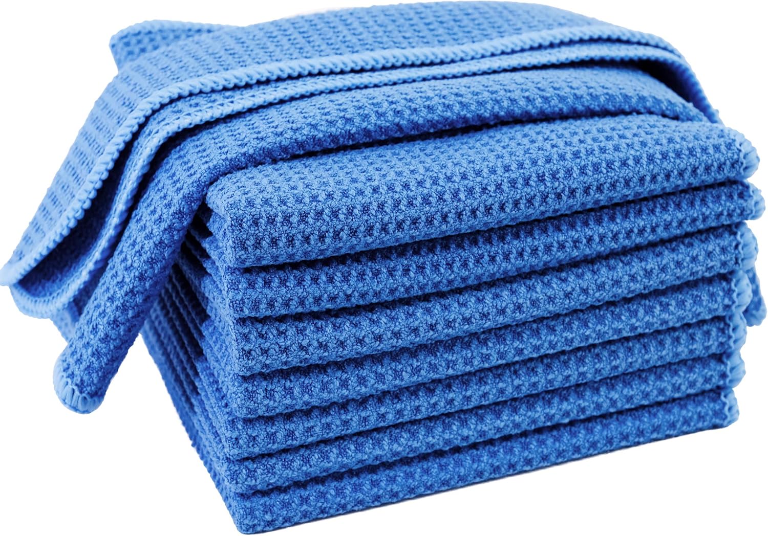 Polyte Ultra Premium Microfibre Kitchen Dish Hand Towel Waffle Weave, 8
