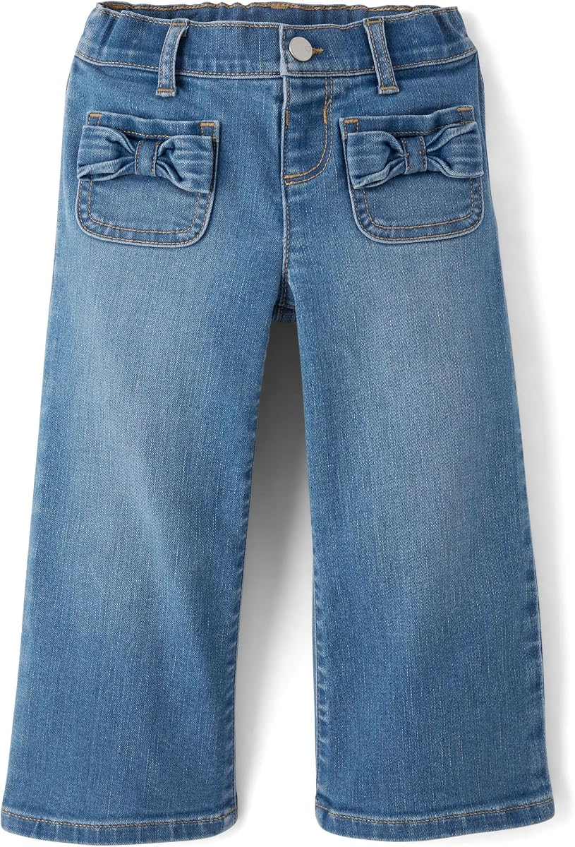 The Children's Place Baby Girls' and Toddler Wide Leg Jeans