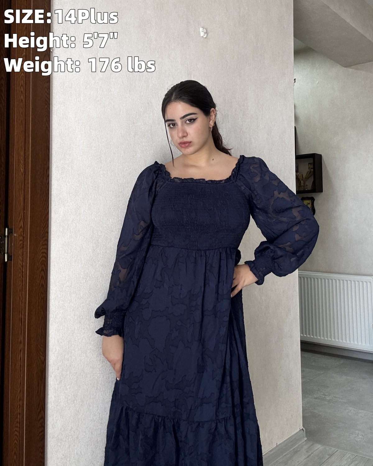 blue dress for women full sleeve Me+em Silk Maxi Dress
