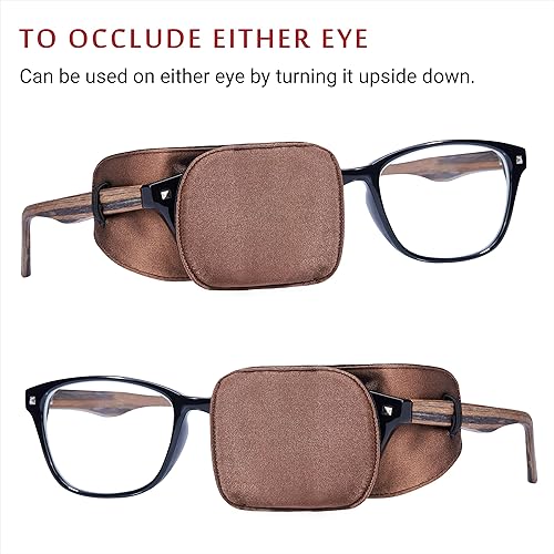 Vista 85 de Astropic Parche de seda para ojos para adultos y niños, gafas para cubrir cualquier ojo, Plástico