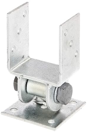 Alberts 208714 Post Holder with Moving Top | Screw-On | Hot-Dip Galvanised | Clear Width 91 mm