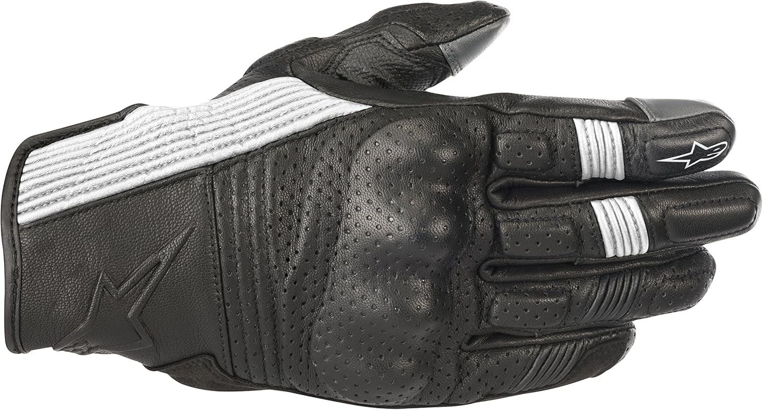 Alpinestars Mustang V2 Gloves, M, Black/White