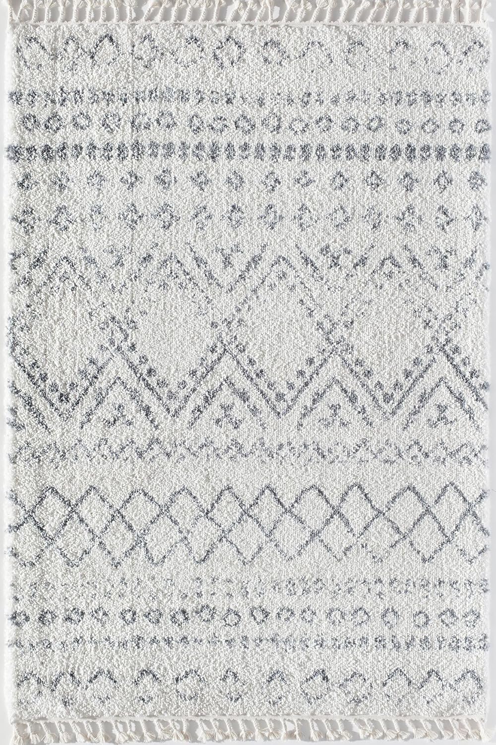 Shadow Gray 8' x 10' Shag Synthetic Area Rug