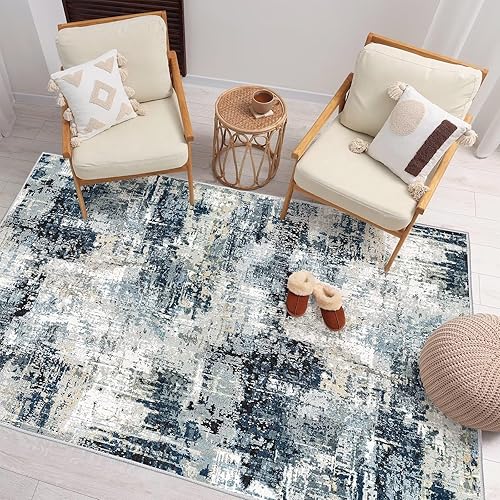 Miniatura 3 de Vamcheer Alfombra abstracta lavable  Estilo contemporáneo para sala de estar, dormitorio, cocina, lavable a máquina, para sala de estar, no