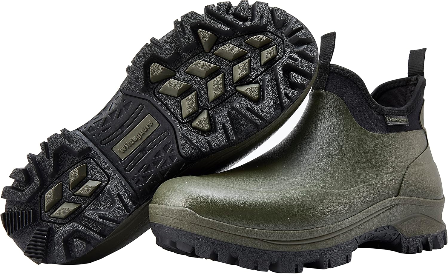 Sludgy 6" 4mm Forest green| Insulated Waterproof Rubber Ankle Waterproof Shoes for Rain and Mud, Fishing, Hunting (Adult, Men, 13, Numeric, US Footwear Size System, Medium)