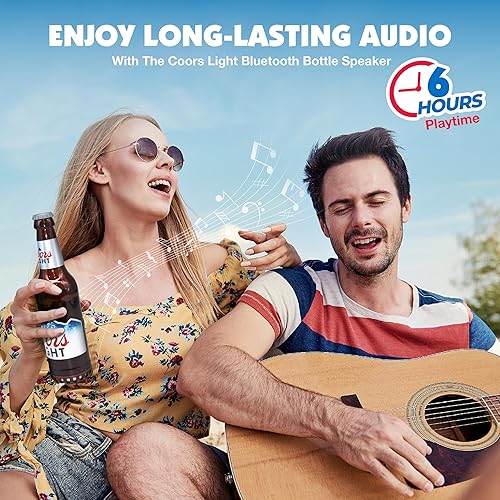 Miniatura 6 de Coors - Altavoz Bluetooth con forma de botella de luz con estéreo de alta fidelidad, a prueba de salpicaduras, tiempo de reproducción de 6 horas y
