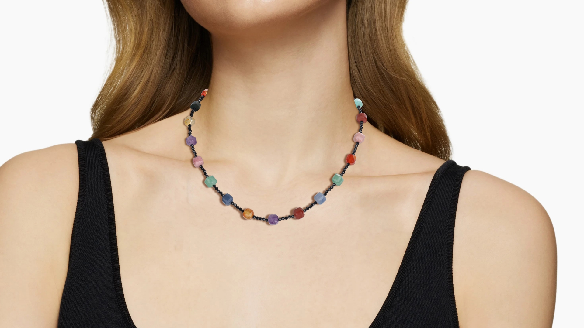 Collana donna con grande ciondolo pendente a goccia di autentica pi