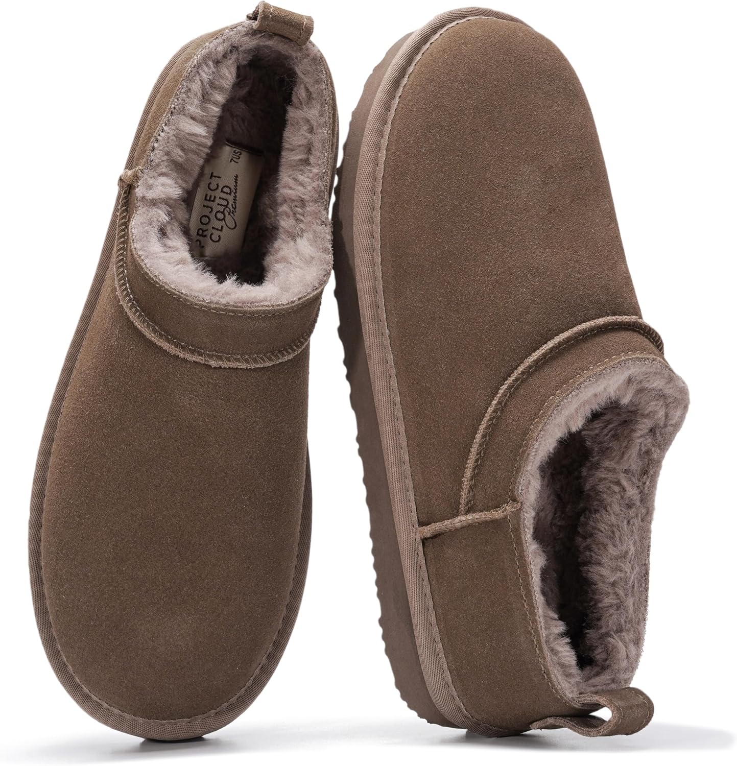 Project Cloud 100% Genuine Leather Micro Boots for Women – Water Resistant Womens Boots with Memory Foam Insole – Slip On Fall Shoes for Women 2026 for All-Day Comfort (HIPSTER)