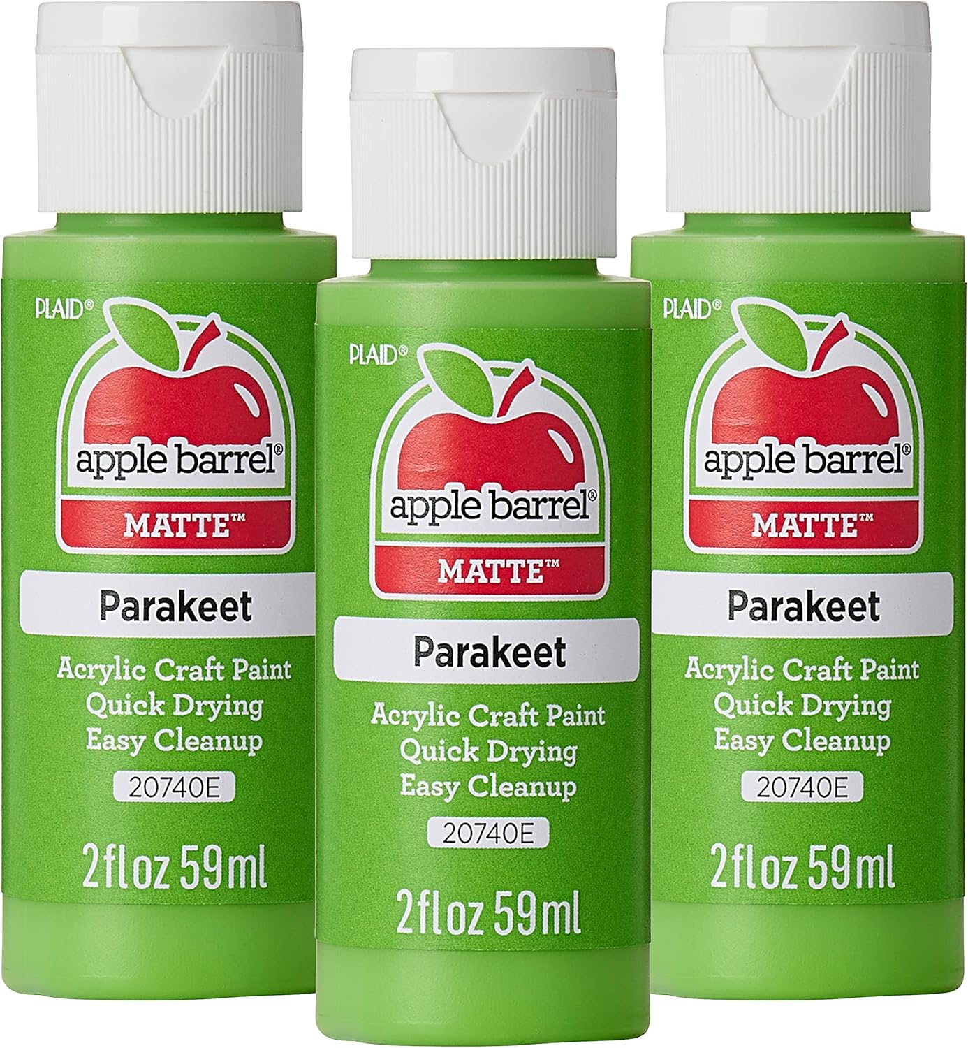 Apple Barrel Acrylic Paint, Parakeet (Pack of 3) 2 oz