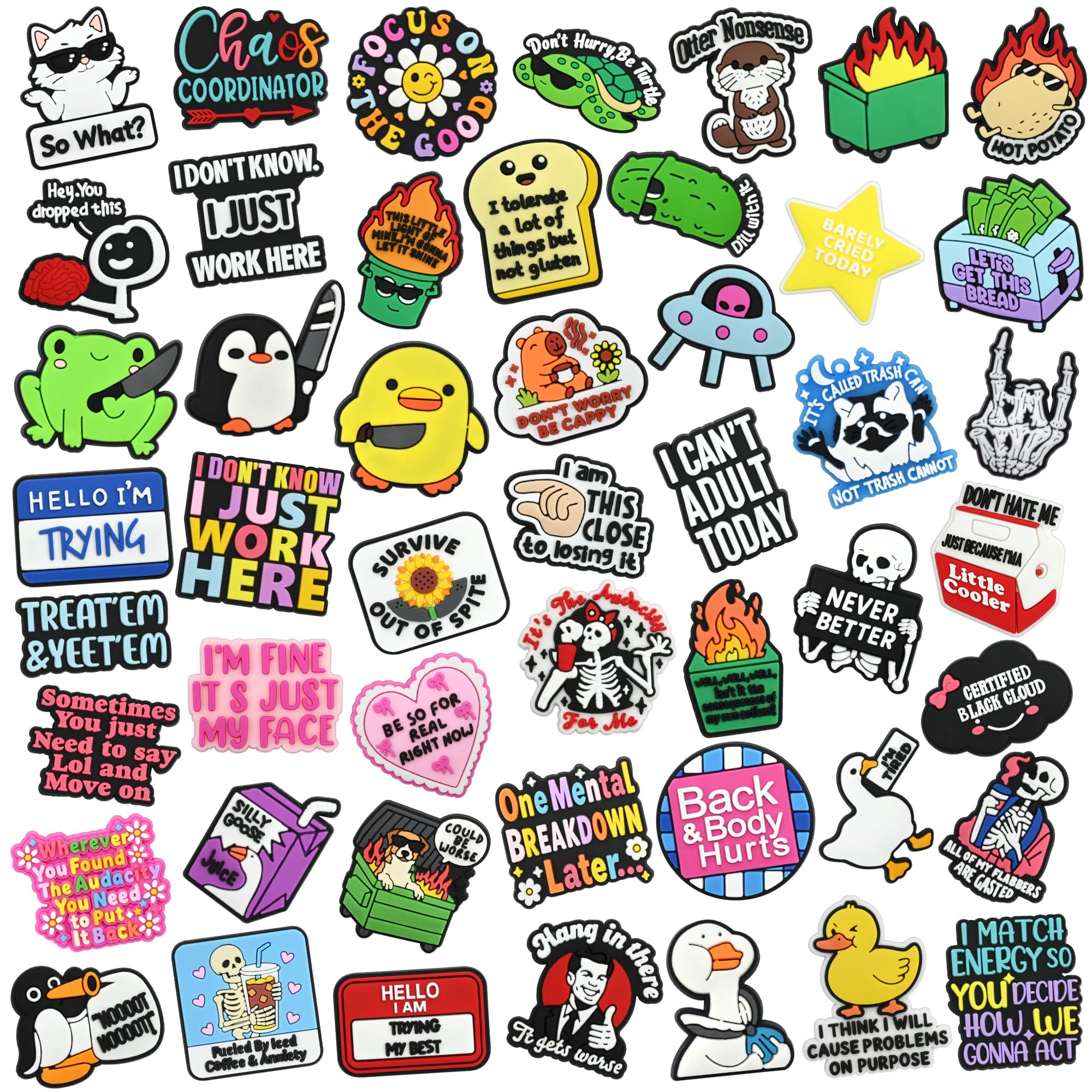 Funny Pins Bulk for Adult, 20/30/50PCS Random Different Humor Pins Fun Badge Lapel Pin for Backpacks/Jackets/Hats/Bags Women Men Workers Gifts