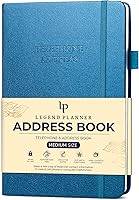 Vista 1 de Legend Planner Libreta de direcciones con pestañas alfabéticas – Libro de contactos telefónicos para números de teléfono, direcciones, contraseñas