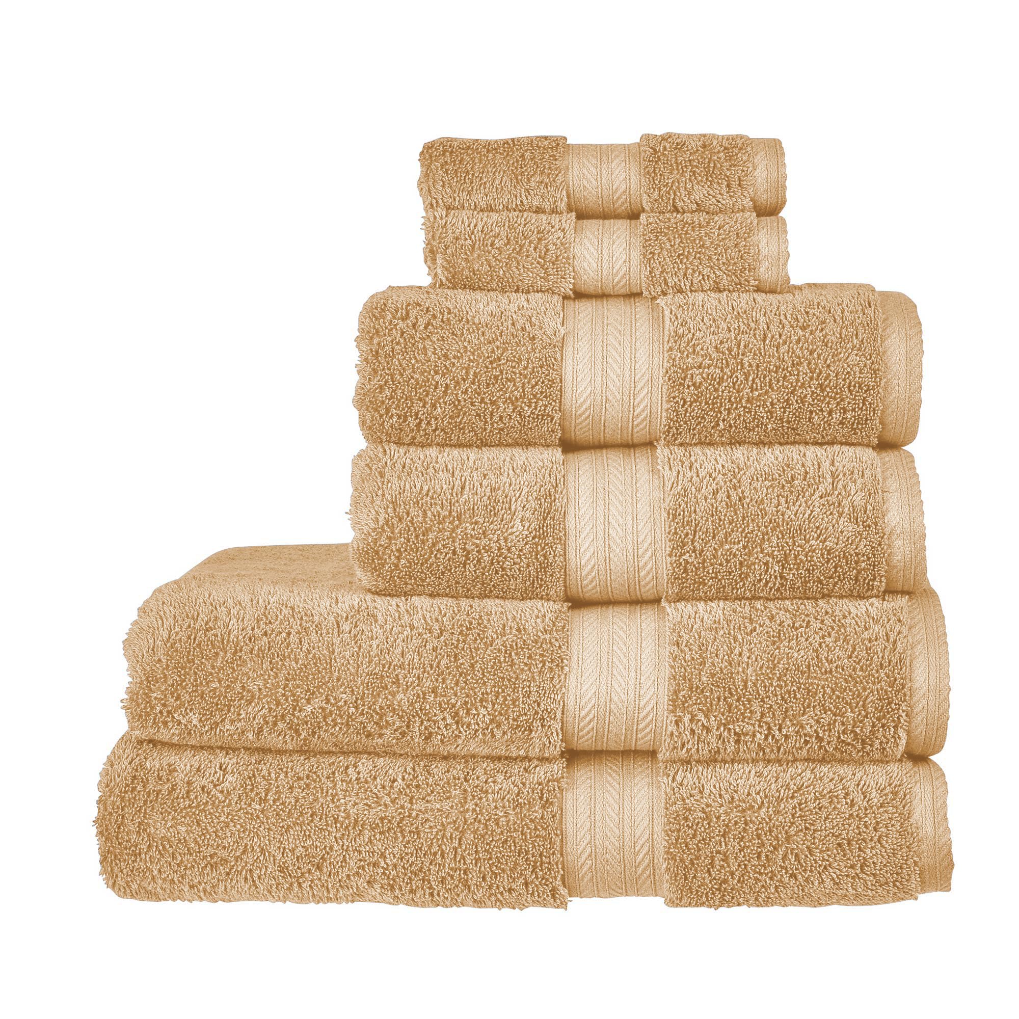 Christy Renaissance 6 Piece Towel Set | Seedpod Beige | 2 Bath Towels 2 Hand Towels 2 Face Cloths — image 1