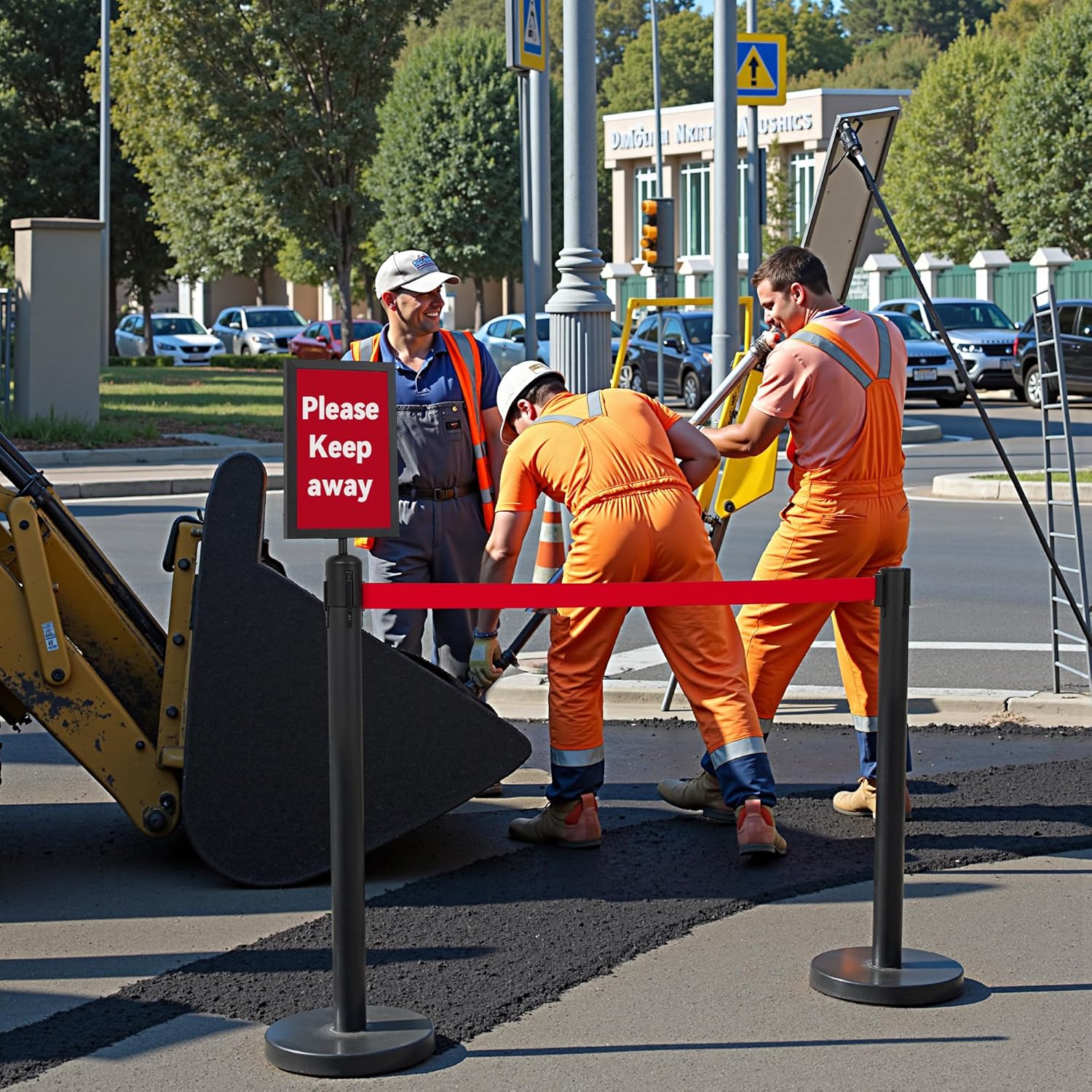 INMOZATA 6 Pack Retractable Belt Stanchions, Black Crowd Control Posts with 6.6FT Belts, Sign Holders, Heavy-Duty Steel Base – Ideal for Events, Auto Shows, Public Venues, Exhibitions