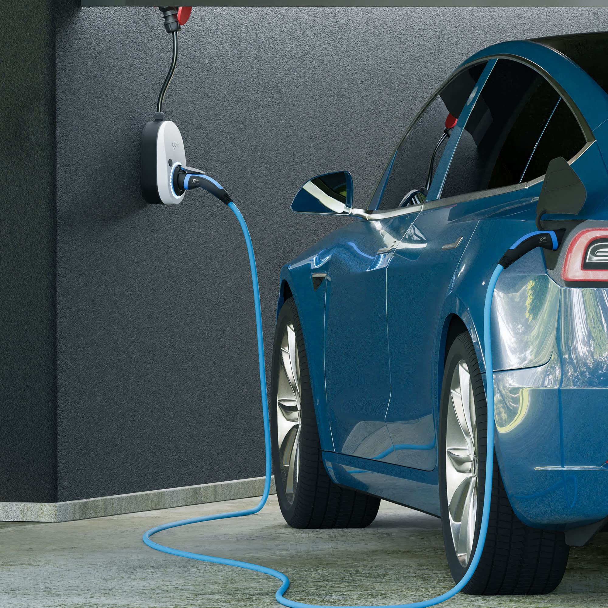 go-e Charger Gemini flex 11 kW Stazione ricarica Wallbox fissa e mobile Spina CEE rossa 16 A Presa tipo 2 wi-fi RFID App