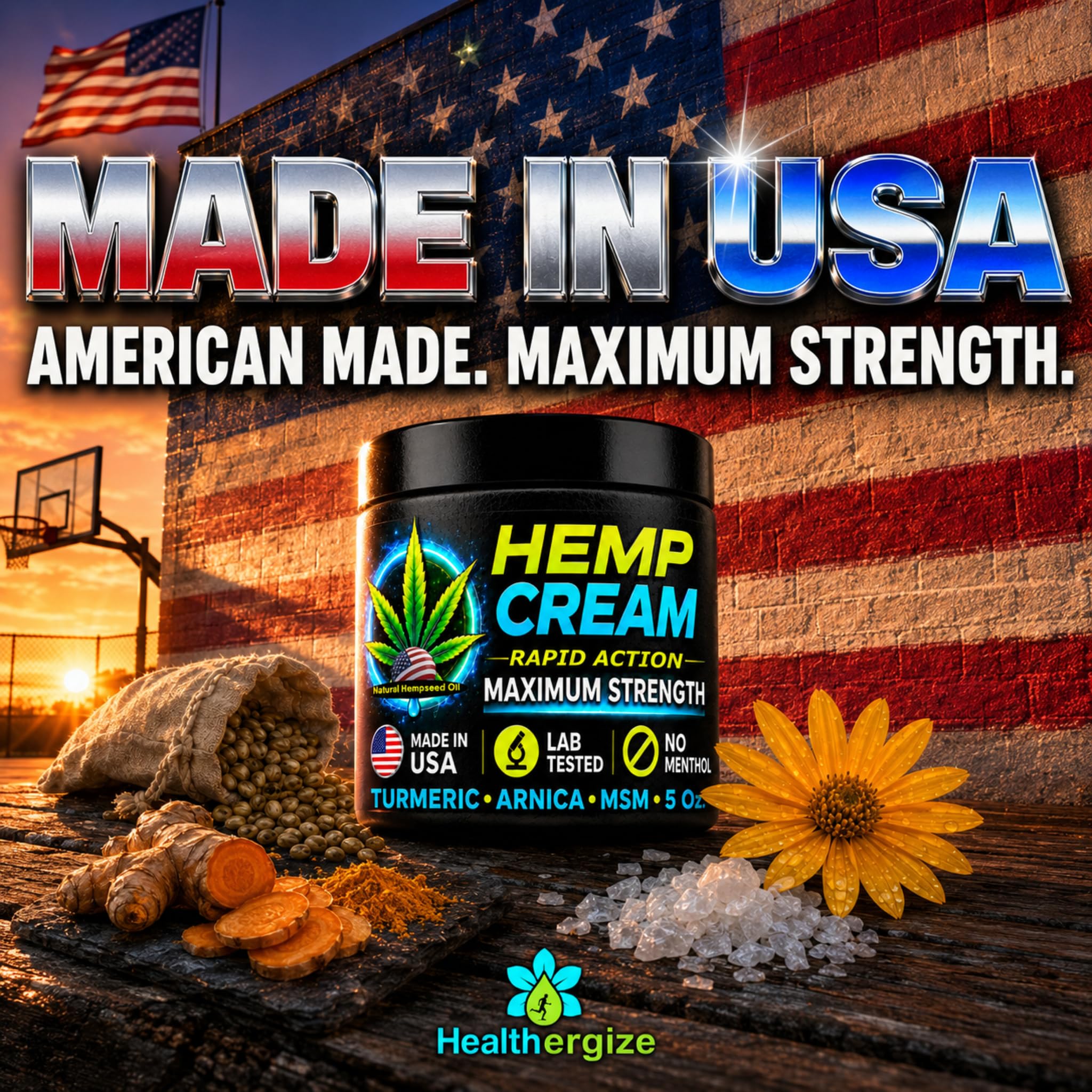 Hemp Cream Maximum Strength – Hemp Cream for Muscles – Knees, Back, Neck & Feet – with Hempseed Oil, Arnica, MSM, Lavender & Aloe – No Menthol, Lab Tested – 5 Oz, Made in USA — Amazon image 6