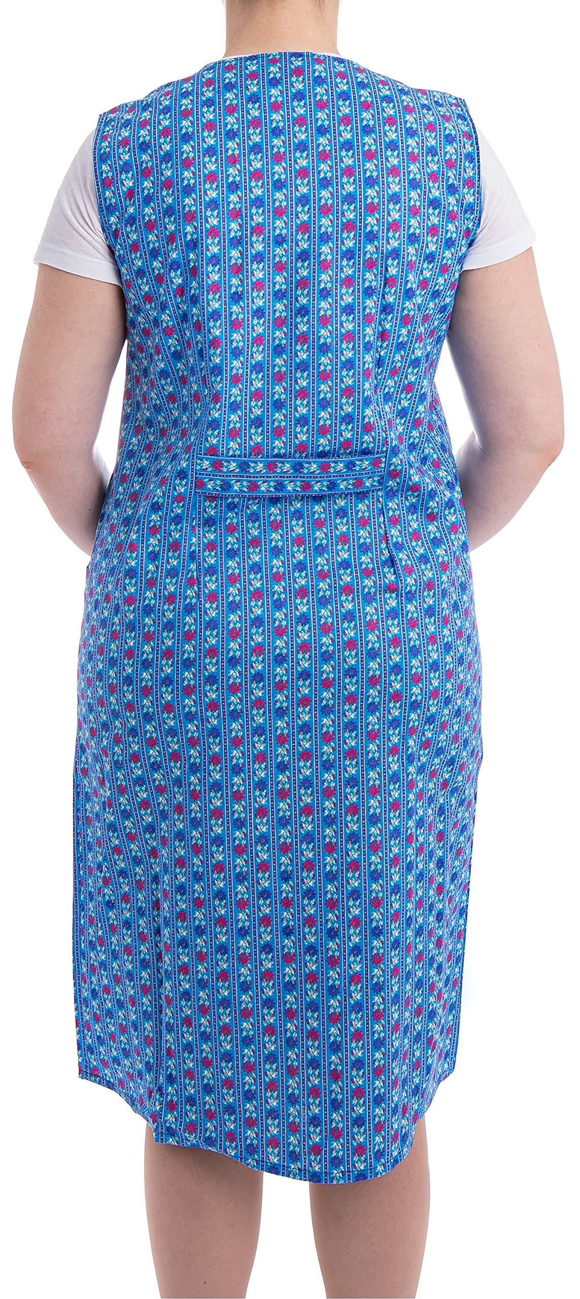 Grembiule Bottoni Donna Lungo 100% Cotone Senza Maniche