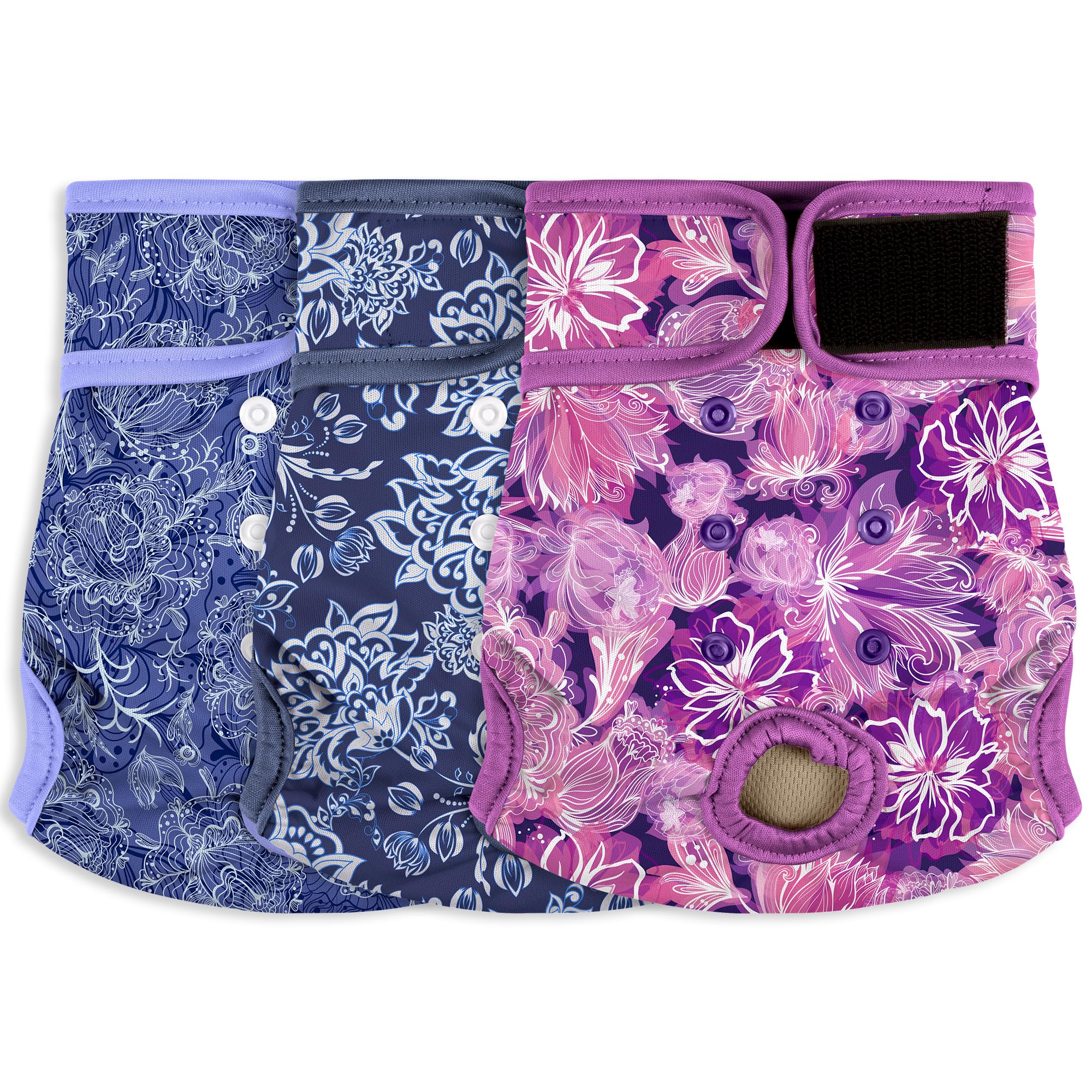 Female Dog Diapers - Premium Reusable Diapers for Doggie in Heat - Highly Absorbent for Pet Incontinence with Adjustable Snaps Butterfly, XL