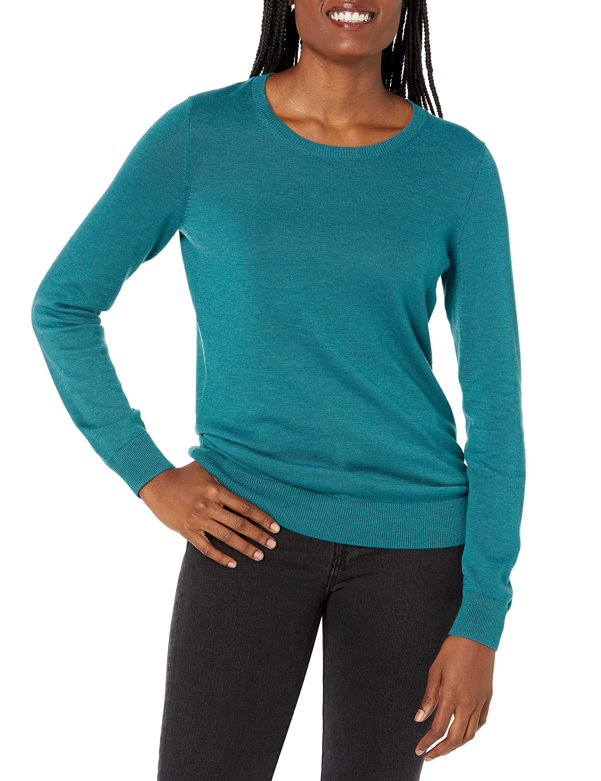 Amazon Essentials Damen Leichter, Langärmeliger Pullover Mit Rundhalsausschnitt (Erhältlich in Übergröße)