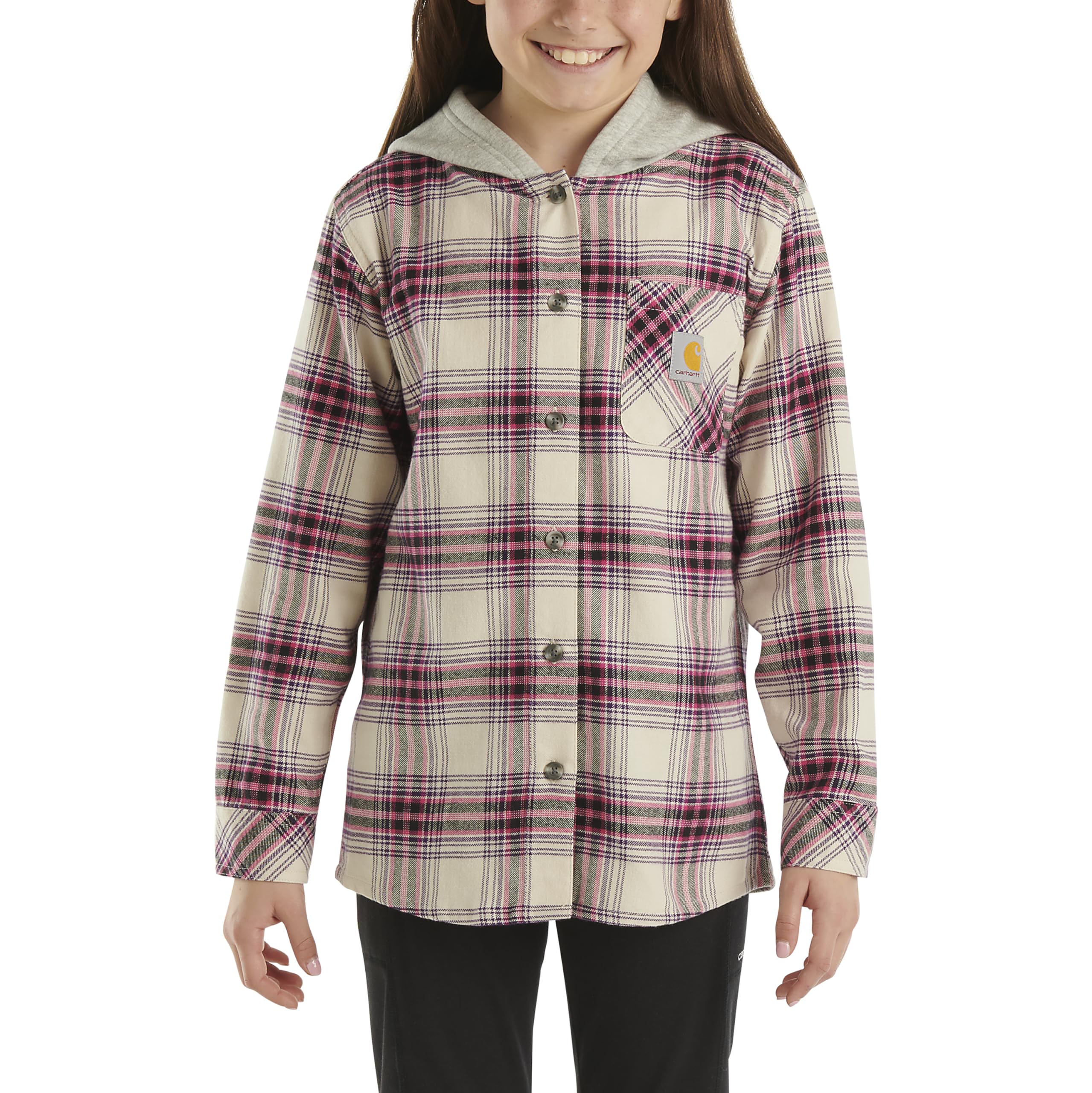 Carhartt Girls' Long-Sleeve Pocket Flannel Shirt