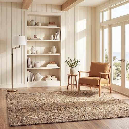 SAFAVIEH Abstract Area Rug 6x9 Wool Handmade Ivory & Beige ABT468E