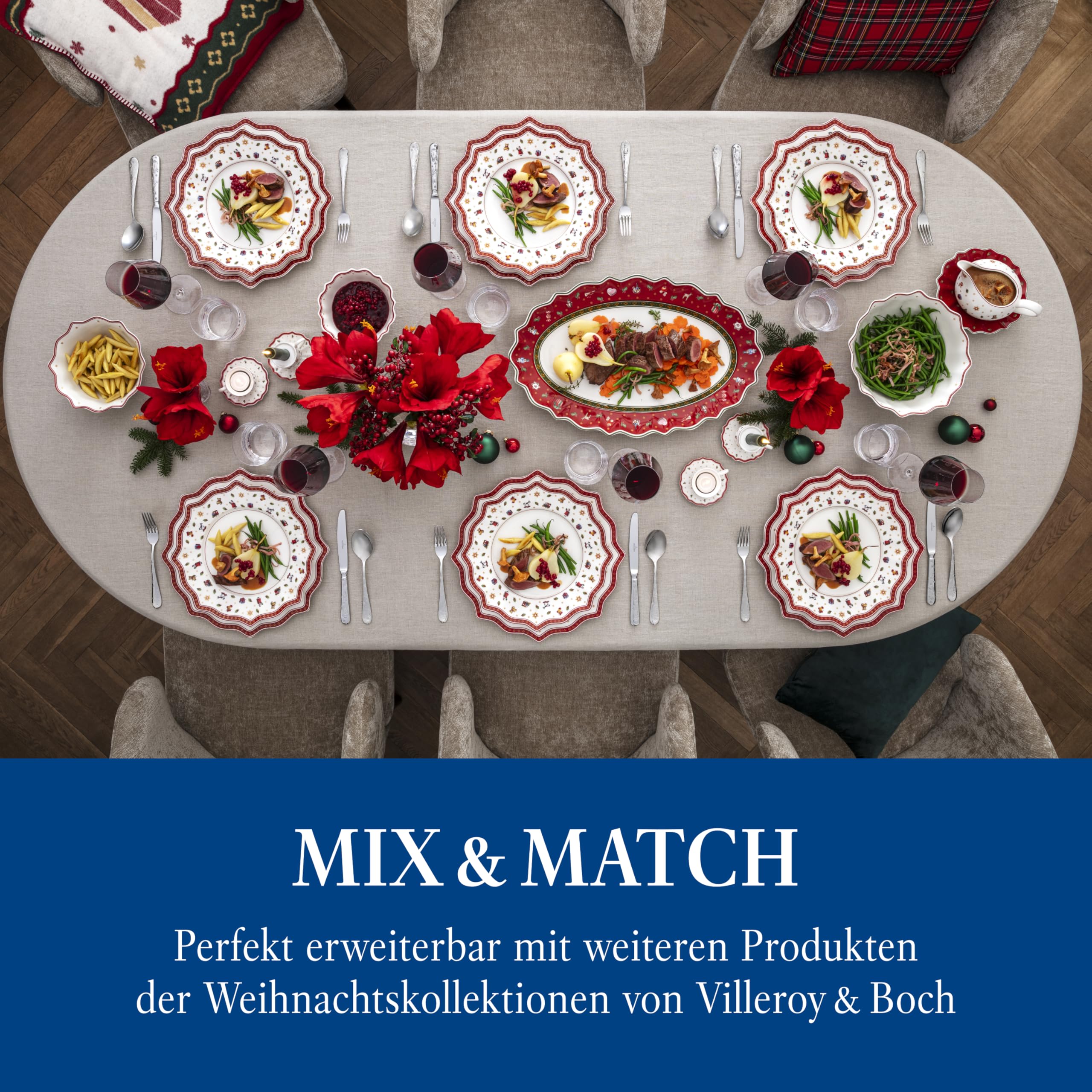 Villeroy & Boch – Toy's Delight Sauciere mit Unterteil Bunt, Soßenkännchen mit Unterteil, Soßenschale für Weihnachten Toys, Soßenkanne, Keramik Geschirr, Premium Porcelain