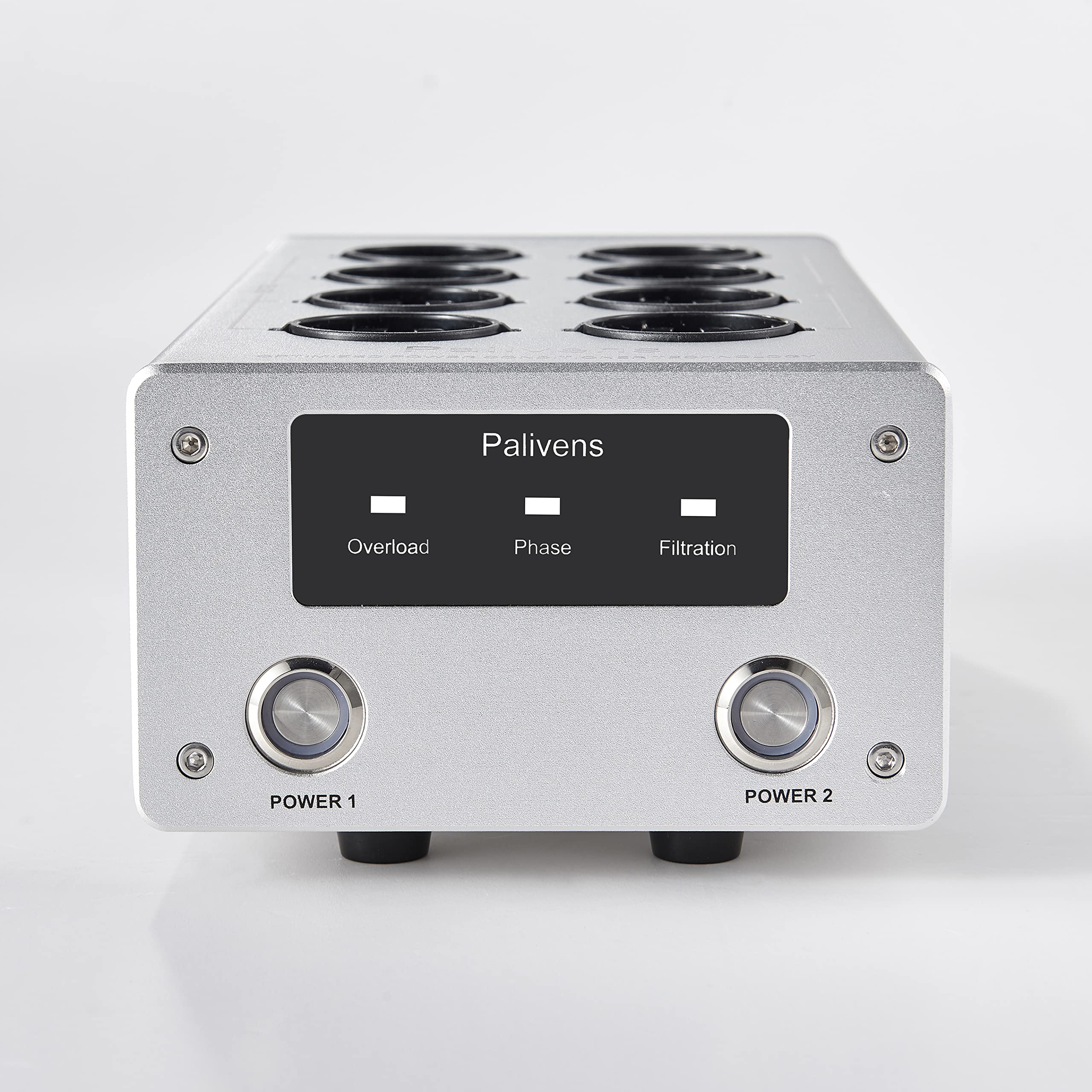 HiFi Presa con filtro di rete con grande display LED, G30, argento