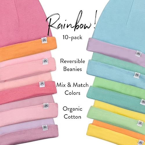 Miniatura 2 de HonestBaby Reversible Beanie Hats Multipack Organic Cotton for Infant Unisex Baby Boys & Girls