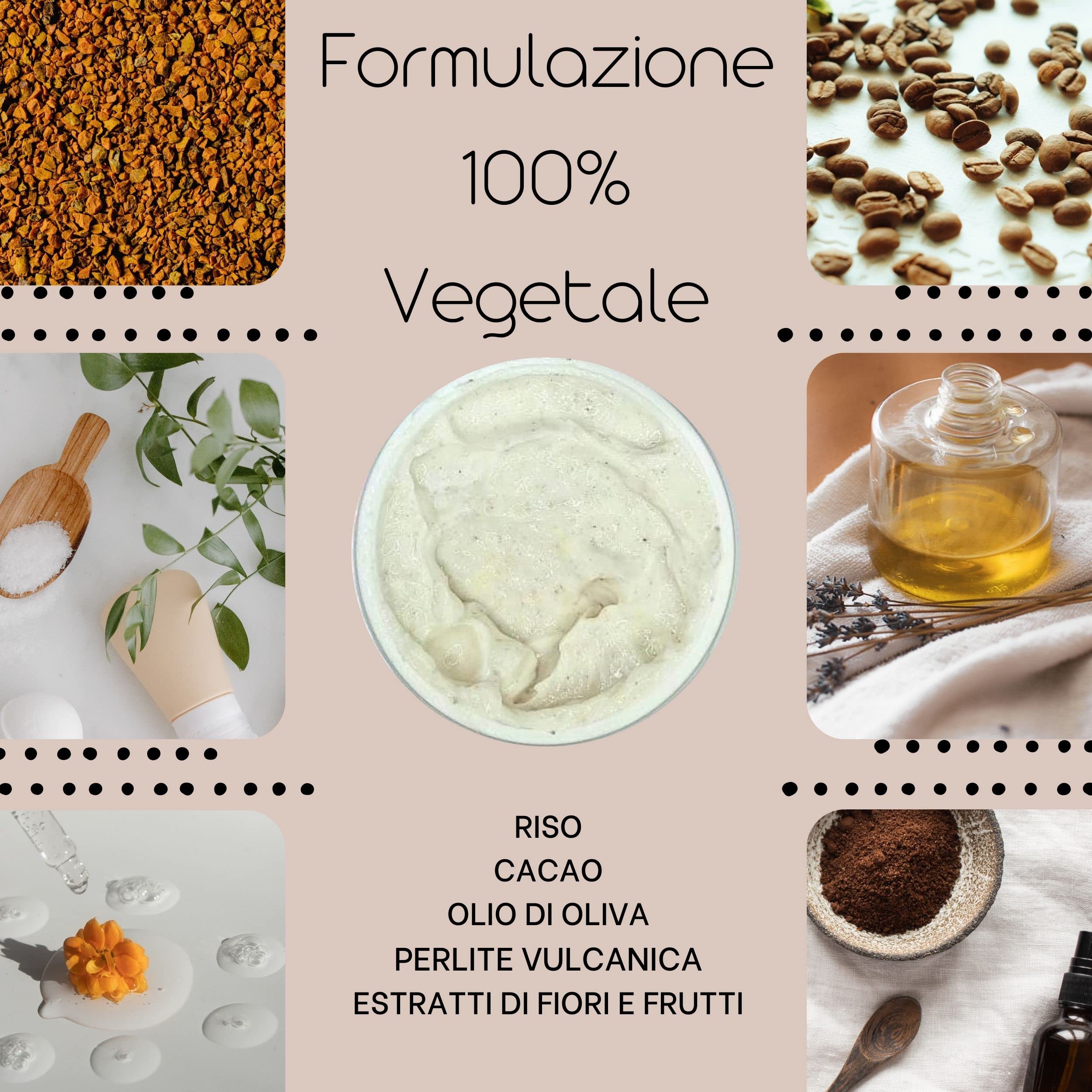 Scrub Corpo e Viso Donna Drenante - Esfoliante Piedi - Riduce Brufoli - Crema Corpo Profumata Fragola Idratante - Uomo e Donna - Body Scrub Naturale Pelle Secca - Made in Italy Vegano