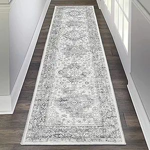 Pauwer Boho Hallway Runner Rug 2x8 Washable Entryway Area Rugs Non Slip Farmhouse Vintage Floor Mat Carpet Runner for Hallways Laundry Room Kitchen Bathroom Bedroom