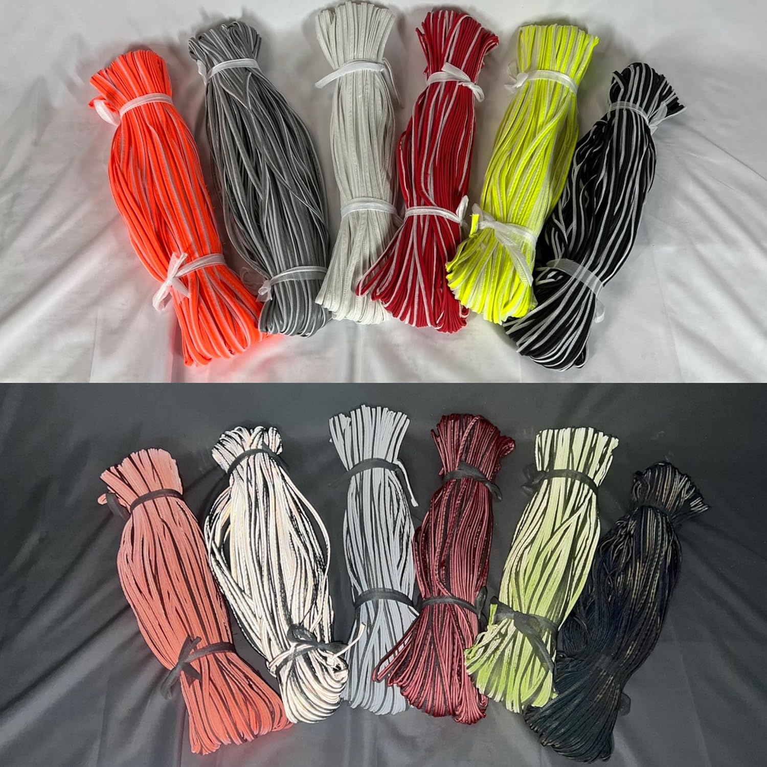 Reflective Piping Vest Trim Sew On Fabric Ultra Bright Safety ANSI Approved Multiple Colors (10', 20', 30' Lengths)