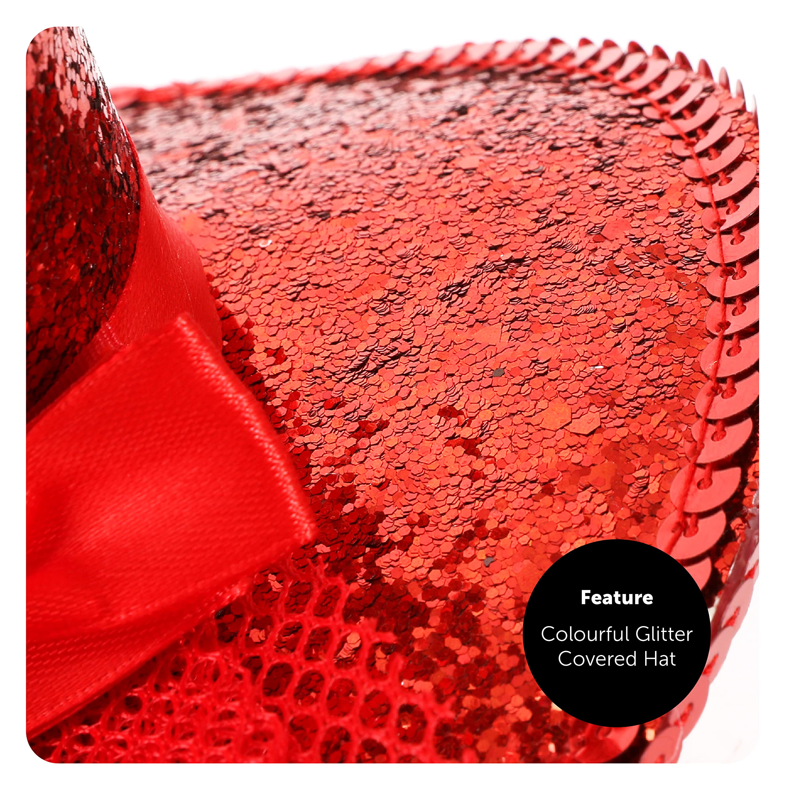 Sombrero de copa rojo con purpurina para mujer, paquete de 12, mini sombrero de lentejuelas rojas con velo rojo adjunto, accesorio de disfraz de Navidad para mujer