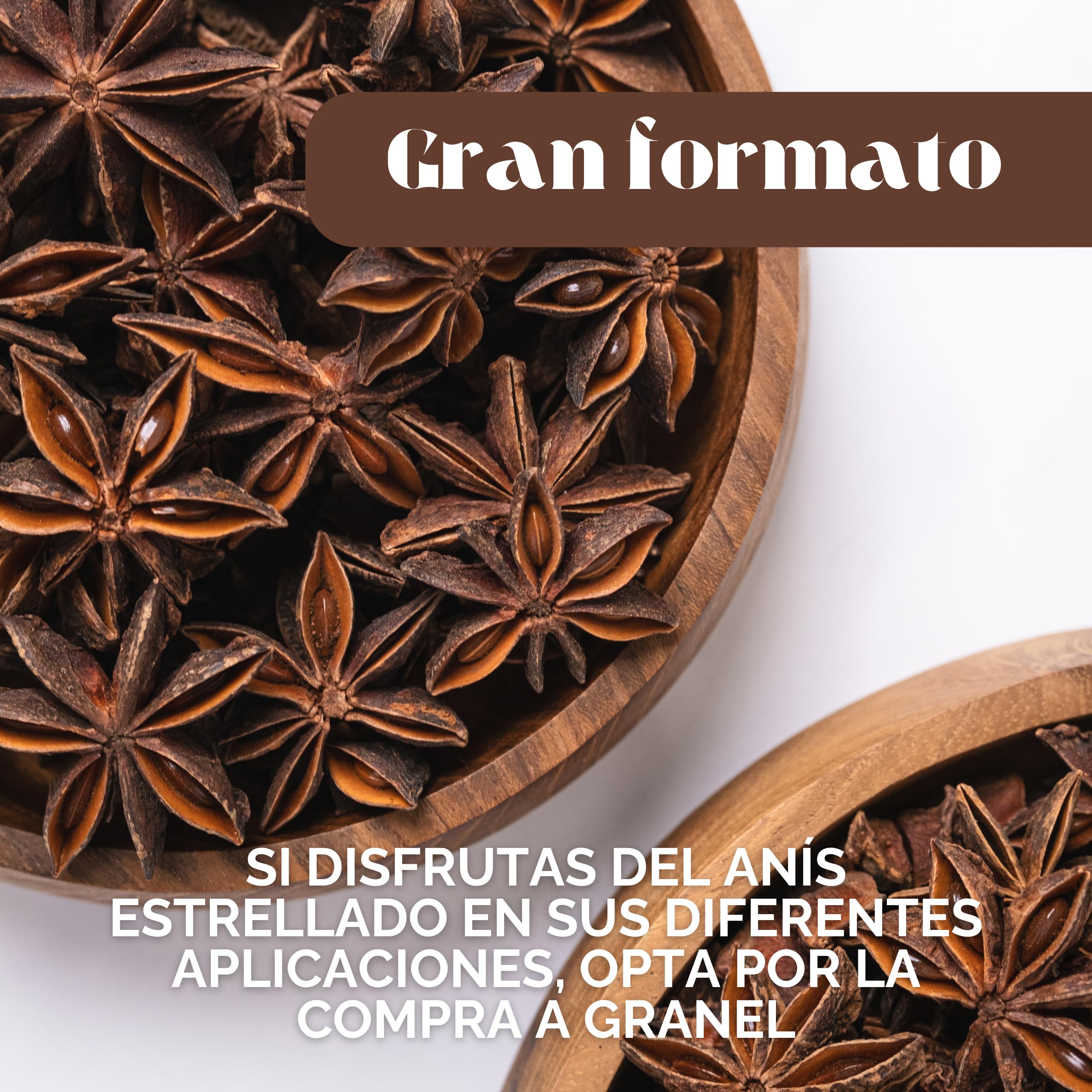 Anís Estrellado Entero 1kg – Para Infusiones, Especias, Postres o Tés Aromáticos – Suave Aroma Dulce y Ligeramente Picante - Natural y a Granel – Múltiples Usos: Decoración, Velas DIY, Jabones