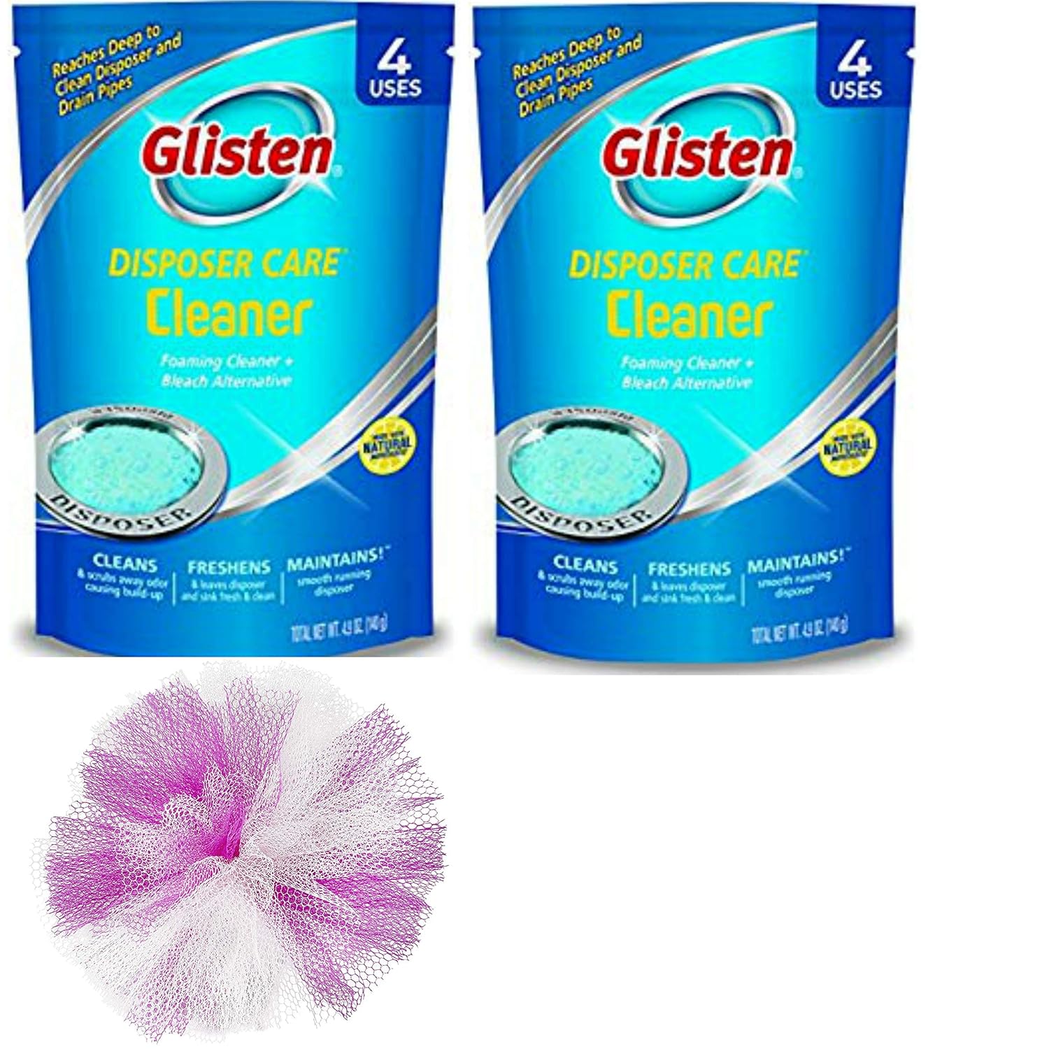 Glisten Disposer Care Cleaner Value Pack. Includes 2 Bags of Kitchen